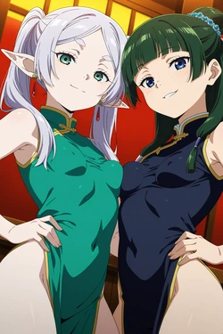 (Thebardspirit) Maomao and Frieren [AI Generated] 作品封面