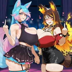 [Koikatsufans] Sinder x Silvervale [AI Generated]