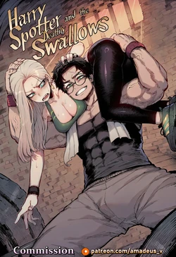 [Amadeus V] Harry Spotter and the Deathly Swallows (Harry Potter x Draco Malfoy) [English] [Comic] [AI Generated]