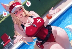 [ChocoMint] Ahri Pool Party (League of Legends) [AI Generated] 作品封面