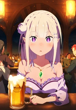 [zzz7] Emilia at the local pub (Patreon) [AI Generated] 作品封面