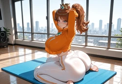 [Miyu] Princess Daisy: Morning Stretch [AI Generated] 作品封面