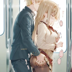 [ntaz] Mahiru Got Touched On Train [AI Generated] 作品封面