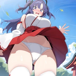 (Bluebird) Yuuka Hayase miko [AI Generated] 作品封面