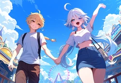(Patreon)大接接萌妹子_Aether x Furina | 空 x 芙寧娜（Genshin Impact）[AI Generated][Uncensored] 作品封面