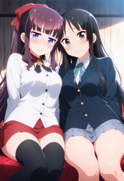 [Corudozera] [110pics] Hifumi Takimoto x Mio Akiyama - 3P FFM (滝本ひふみx秋山澪) / NEW GAME! x K-ON! (NEW GAME!xけいおん！) [AI Generated] 作品封面