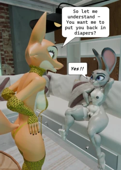 [GreaseFox Animation] Diane & Judy's Diaper Time