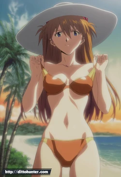 [DittoHunter]  Asuka (Neon Genesis Evangelion) Passionate Escape in Paradise [Ai Generated]