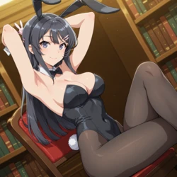 [Hentai Hideout] ⭐ Mai Sakurajima | Rascal Does Not Dream of Bunny Girl Senpai | Full Set (Patreon) [AI Generated] 作品封面