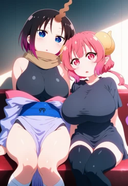 [Corudozera] [130pics] Elma x Ilulu (エルマxイルル) / Miss Kobayashi's Dragon Maid (小林さんちのメイドラゴン) [AI Generated] 作品封面