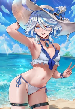 [FlareKiss] Furina Beach NTR [AI Generated]