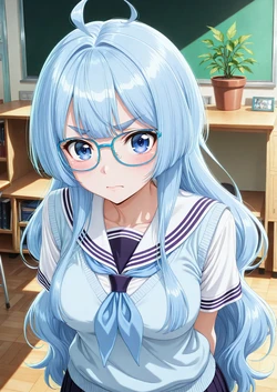 [GoodAI/GoodAI07] Seiha Shiunji Wearing School Uniform | Premium Content (Requested) ❤️ [AI Generated] 作品封面