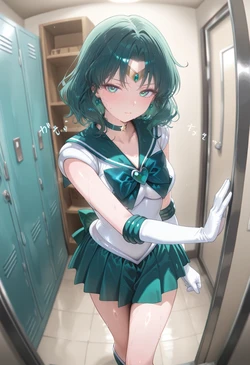 [ぱられるの世界] Sailor Neptune - Changing Room (Patreon) (AI Generated) 作品封面