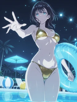 [Kurohime] 七瀬悠月（ナイトプール）[AI Generated] 作品封面