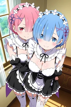 [Ryo!] Ram & Rem - Re Zero 233P [AI Generated] 作品封面
