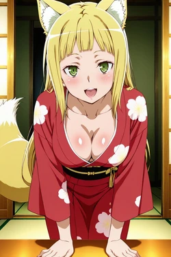 [minakaze] Haruhime Sanjouno - Kimono (DanMachi) [AI Generated] 作品封面
