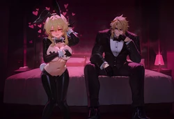 [Cornelia_winterhowl] Reverse Bunny Lumine X Varka (Patreon) [AI Generated]
