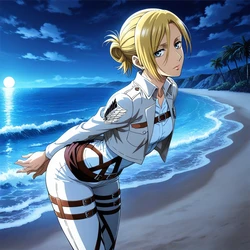 (Patreon - WaifuRain) Annie Leonhart From Attack On Titan - Tentacles Opening [AI Generated] 作品封面