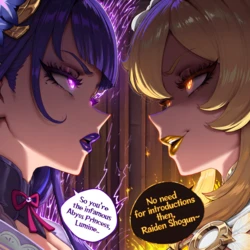 [Renzen] Abyss Princess Lumine vs. Raiden Shogun (Patreon) [AI Generated]