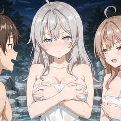 [NekoNest] Alya & Masha | Onsen (66 Images) [AI Generated] 作品封面