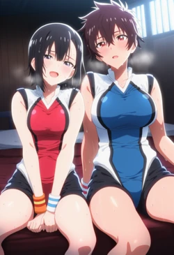 [Corudozera] [130pics] Yukina Shiwahime x Nagisa Aragaki (志波姫唯華x荒垣なぎさ) / Hanebado! (はねバド！) [AI Generated]