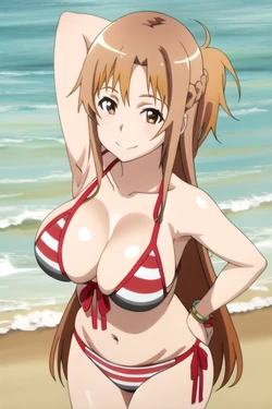 [AIAnArt] Asuna Yuuki (Beach) [AI Generated]