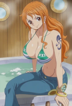 [Nami's 2] Nami bathing CG (Patreon) [AI Generated]