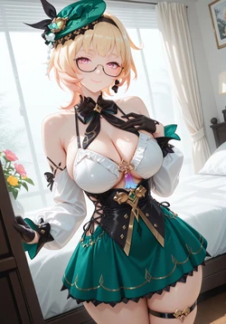 [ReverendGreatLove] Emilie (Genshin Impact) / Dress | 100 Pics (Patreon) [AI Generated] 作品封面