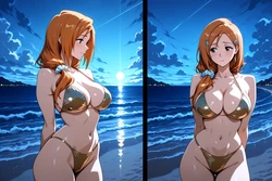 (Patreon - WaifuRain) Orihime Inoue From Bleach Opening / Yoruichi Afterstory Tentacles [AI Generated]