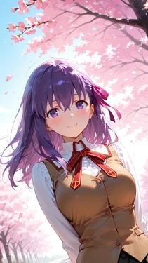 [AI Generated] 白黒桜