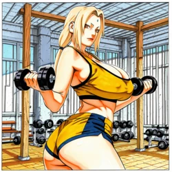 [narugirls_ai] Tsunade Gym | Naruto (Patreon) [AI Generated]