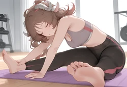 [Kumonogatari] Ardellia's Workout Time (Arknights) [AI Generated]