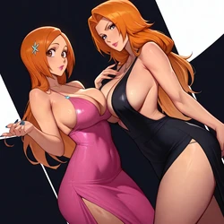 [s00bai] Rangiku Matsumoto x Inoue Orihime (AI Generated)
