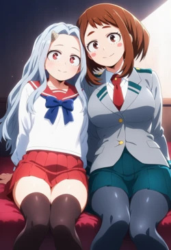 [Corudozera] [130pics] Eri x Ochaco Uraraka (壊理x麗日お茶子) / My Hero Academia (僕のヒーローアカデミア) [AI Generated]