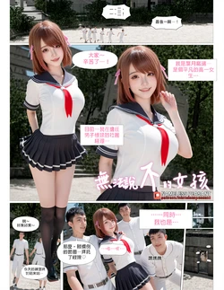 (漫画转真人) [皮三豆] 無法説不的女孩 [AI Generated]