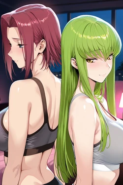 [alchy_ai] C.C & Kallen Stadtfeld (Code Geass) [AI Generated]