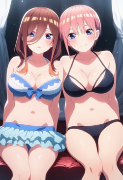 [Corudozera] [130pics] Miku Nakano x Ichika Nakano (中野三玖x中野一花) / he Quintessential Quintuplets (五等分の花嫁) (Patreon) [AI Generated]