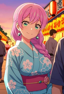渡辺星ちゃんと夏祭りデート [AI Generated]