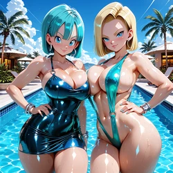 [ZBaiArt] Android 18 x Bulma - Dragonball Z [AI Generated]