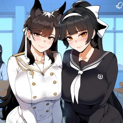 [Nonetheless567] [Azur Lane] Request: Atago & Takao Get Paid (AI Generated)