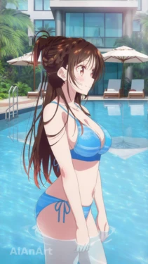[AIAnArt] Mizuhara Chizuru (Bikini) [AI Generated] 作品封面