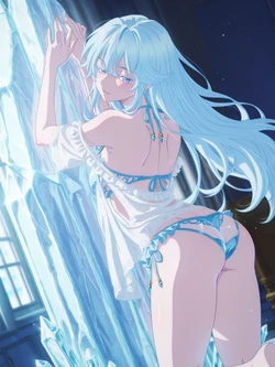 [OneeChanAra2AI] NSFW Version - Elfaria Albis Selfort Lingerie 70p [AI Generated] 作品封面