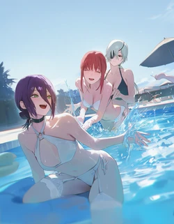 [Oishi Okaze] makima&reze&quanxi [AI Generated] 作品封面