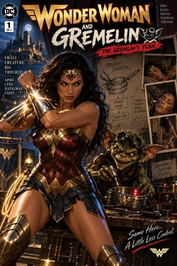 wonder woman and gremelin [AI Generated]