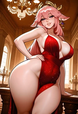 [DreamcoreArt] Set - 1710 Yae Miko BWC [AI Generated]