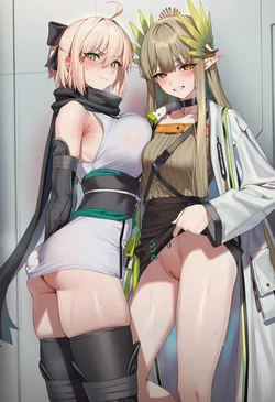 ChocoPizza - Muelsyse + Okita Souji + Fujimaru Ritsuka (250) [AI Generated]