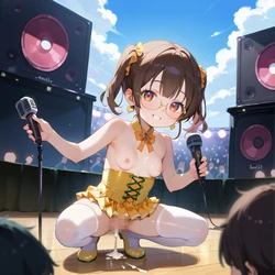 ちっぱいアイドルエッチすぎるファンサ[AI Generated]