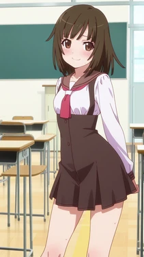[AIAnArt] Sengoku Nadeko (Uniform) [AI Generated]