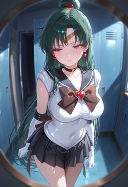 [ぱられるの世界] Sailor Pluto - Changing Room (Patreon) (AI Generated)