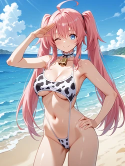 [Victoria Manigan] Milim Nava (Cow Print Bikini) [That Time I Got Reincarnated as a Slime] [AI Generated] 作品封面